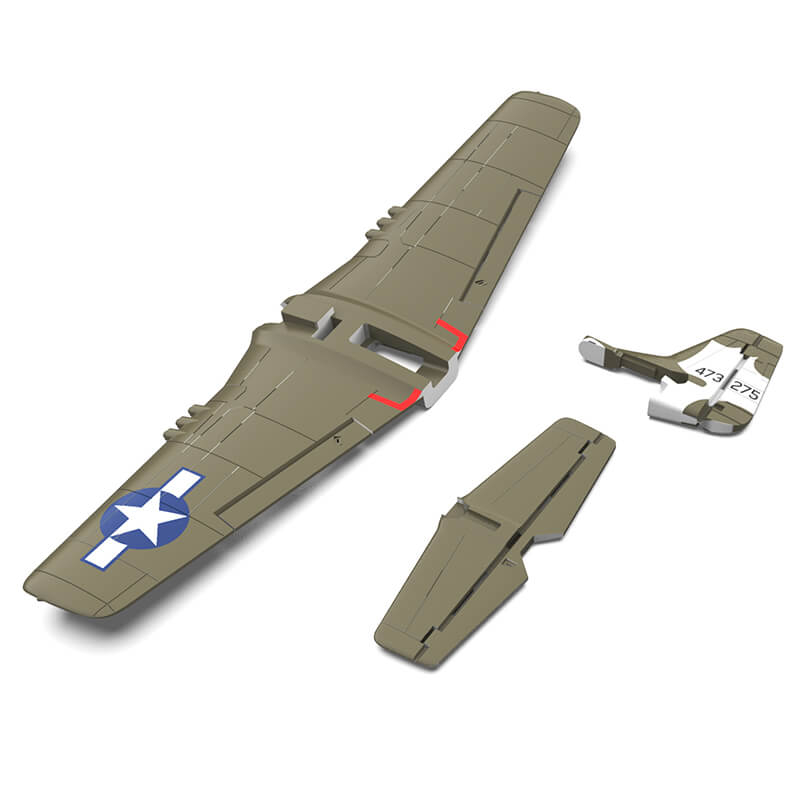 Volantex Main Wing & Tail W/o Decals 768-2