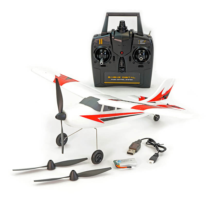 Volantex Trainstar Mini V2 3ch 400mm Brushed W/gyro Rtf - Red