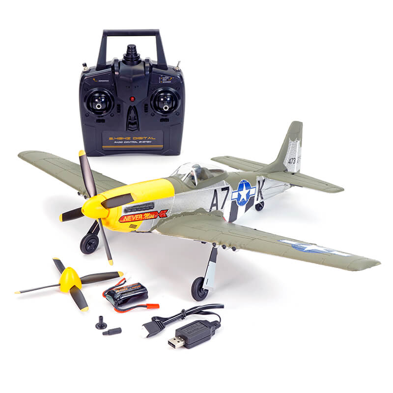 volantex-p-51d-mustang-green-4ch-500mm-brushless-with-gyro-rtf