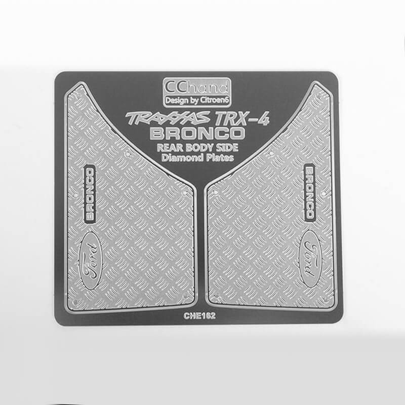 Rc4wd Rear Quarter Diamond Plates For Traxxas Trx-4 '79 Bronco Ranger Xlt