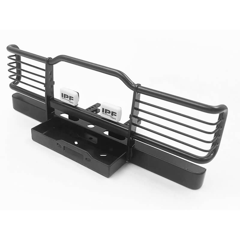 Rc4wd Camel Bumper W/ Winch Mount & Ipf Lights For Traxxas Trx-4 Land Rover Defender