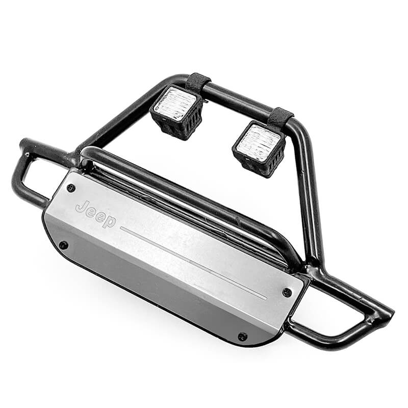 Rc4wd Ks Steel Front Bumper W/ Lights For Axial 1/10 Scx10 Iii Jeep (gladiator/wrangler)
