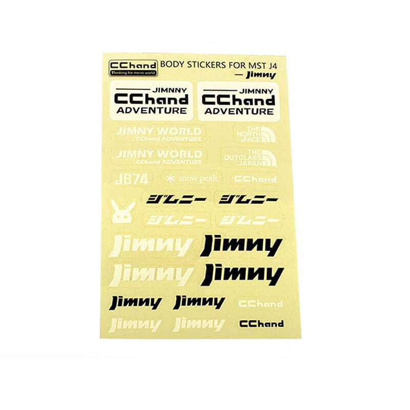 Rc4wd Logo Decal Sheet For Mst 4wd Off-road Car Kit W/ J4 Jimny Body