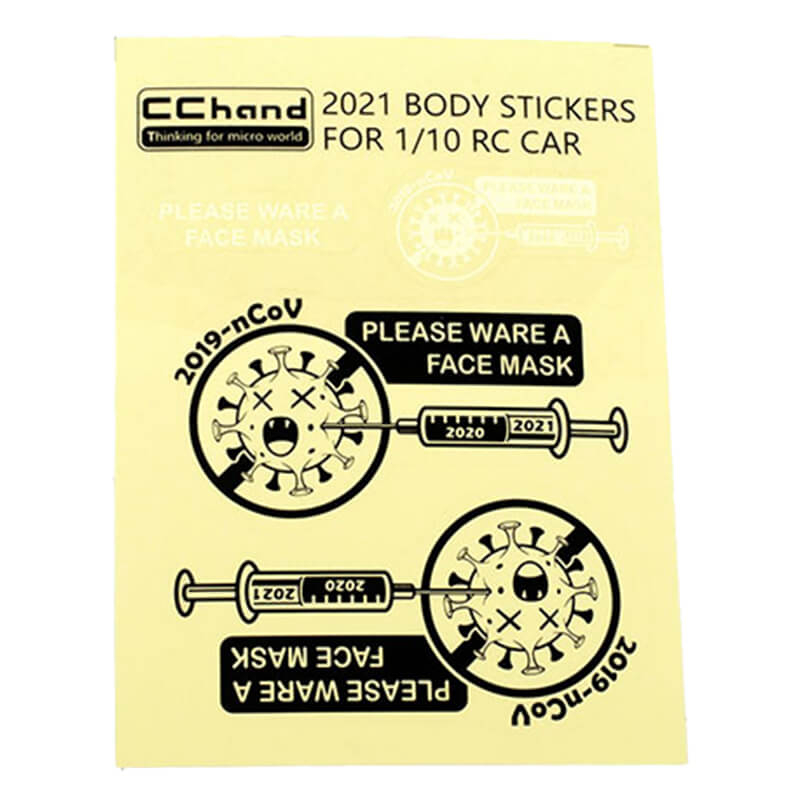 Rc4wd Covid Decal Sheet For Mst 4wd Off-road Car Kit W/ J4 Jimny Body