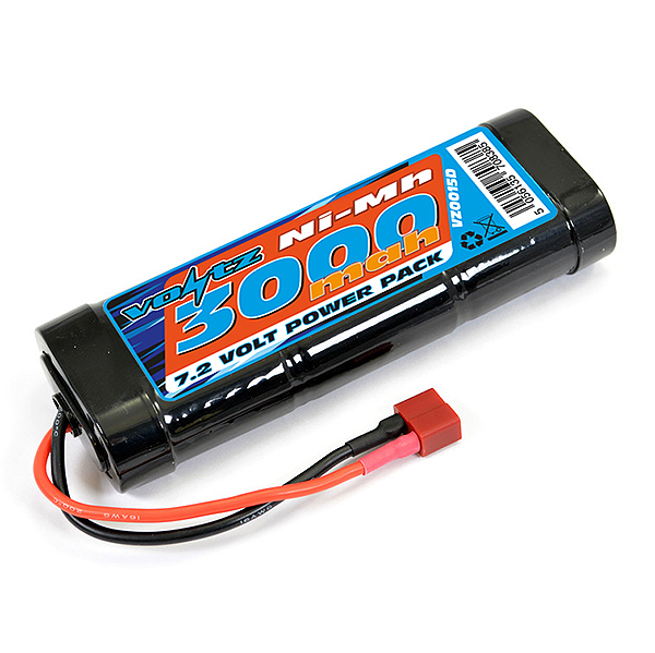 Voltz 3000mah 7.2v Nimh Stick Pack W/deans Connector