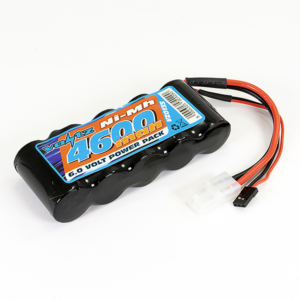 Voltz 4600mah 6.0v Receiver Sub-c Pack Stick Battery W/bec/jr Plug