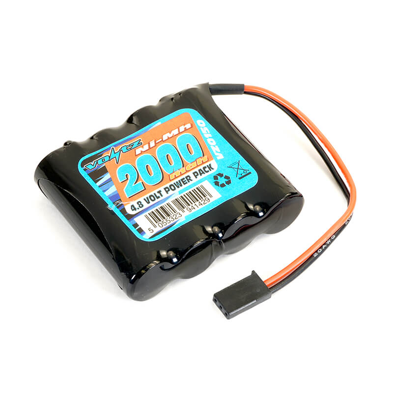 Voltz Rx 4.8v 2000mah Nimh Straight Battery Pack W/connector