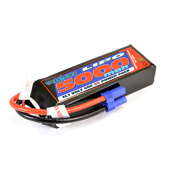 Voltz 5000mah 11.v 50c Lipo Battery W/ec5
