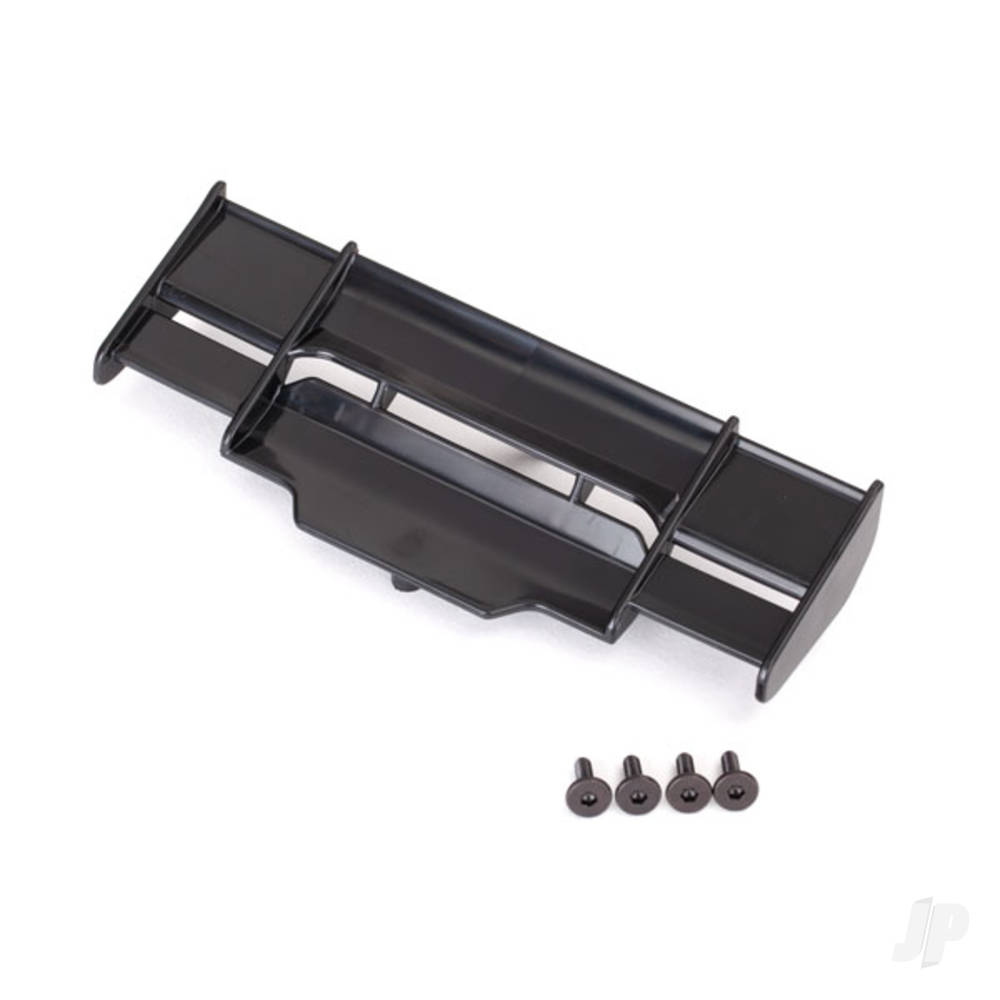 Traxxas Wing, Rustler 4X4 (Black) / 3x8mm FCS (3 pcs)