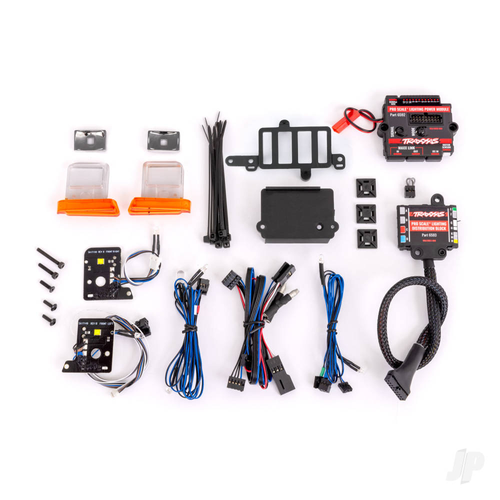 traxxas-pro-scale-led-light-set-trx-4-ford-bronco-1979-or-ford-f-150-1979-complete-with-power-module-contains-headlights-tail-lights-side-marker-lights-distribution-block-fits-8010-or-9230-series-bodies
