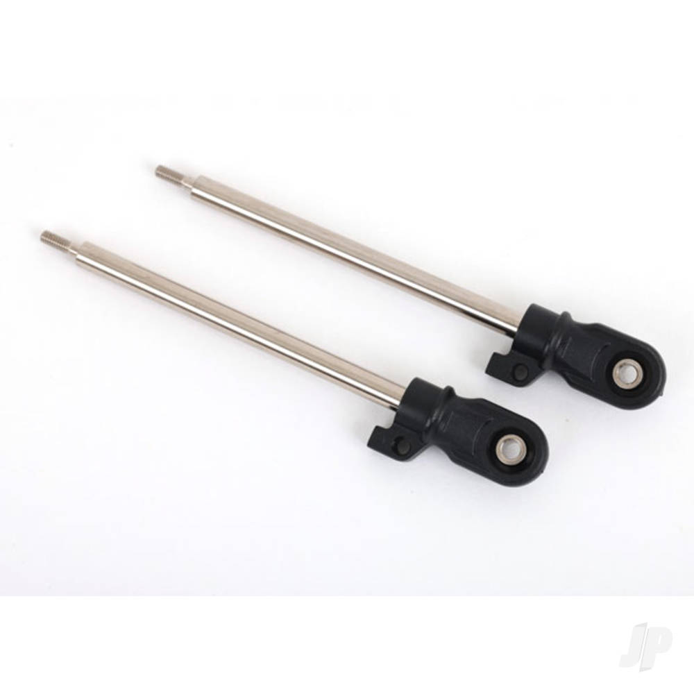 traxxas-shock-shaft-80mm-gt-maxx-steel-chrome-finish-2-assembled-with-rod-ends-and-steel-hollow-balls