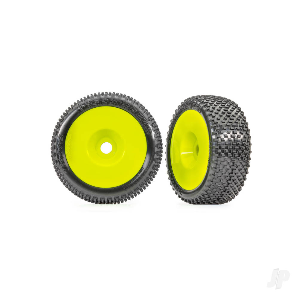 traxxas-tyres-wheels-assembled-glued-yellow-dished-30-wheels-response-pro-30-tyres-foam-inserts-2-pcs
