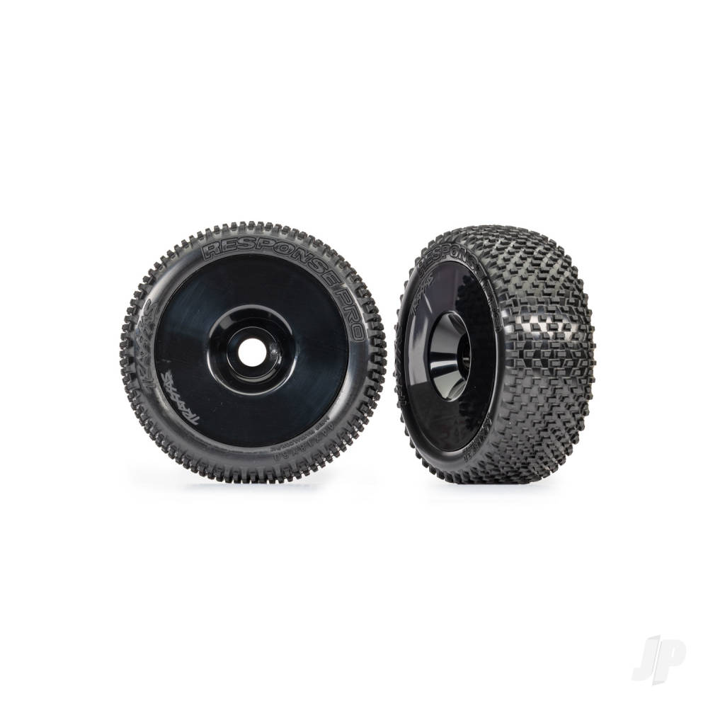 traxxas-tyres-wheels-assembled-glued-black-dished-30-wheels-response-pro-30-tyres-foam-inserts-2-pcs