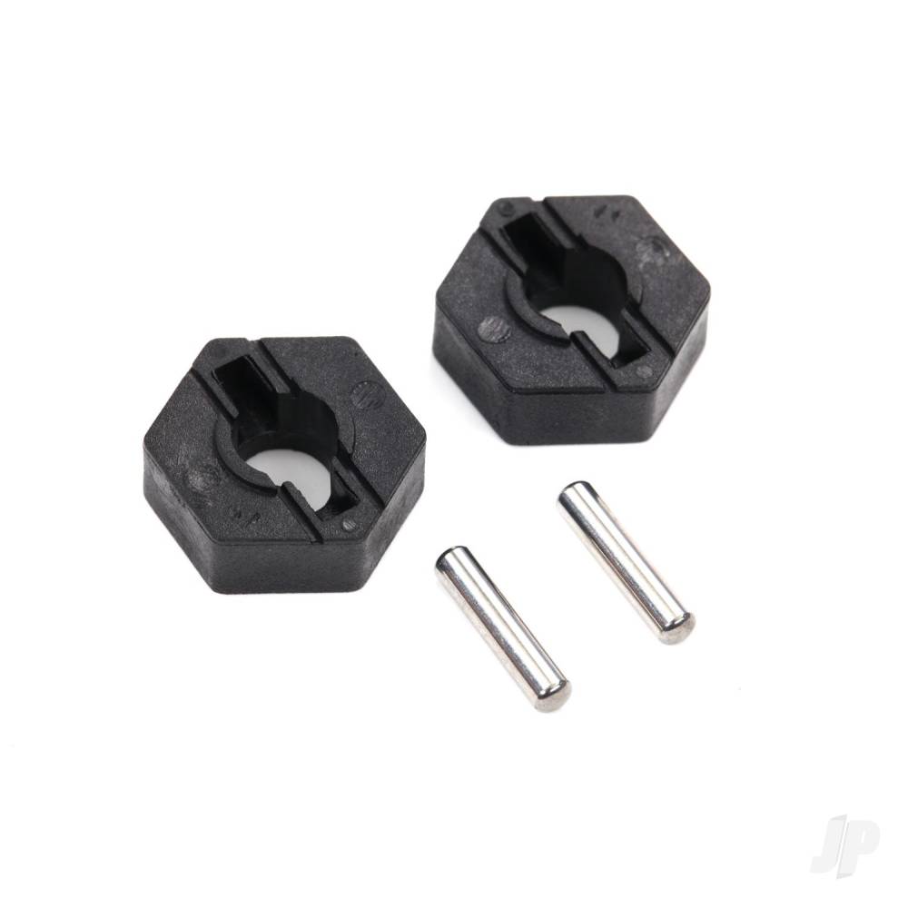 Traxxas Wheel Hubs, hex (2 pcs) / axle pins (2.5x12mm) (2 pcs)