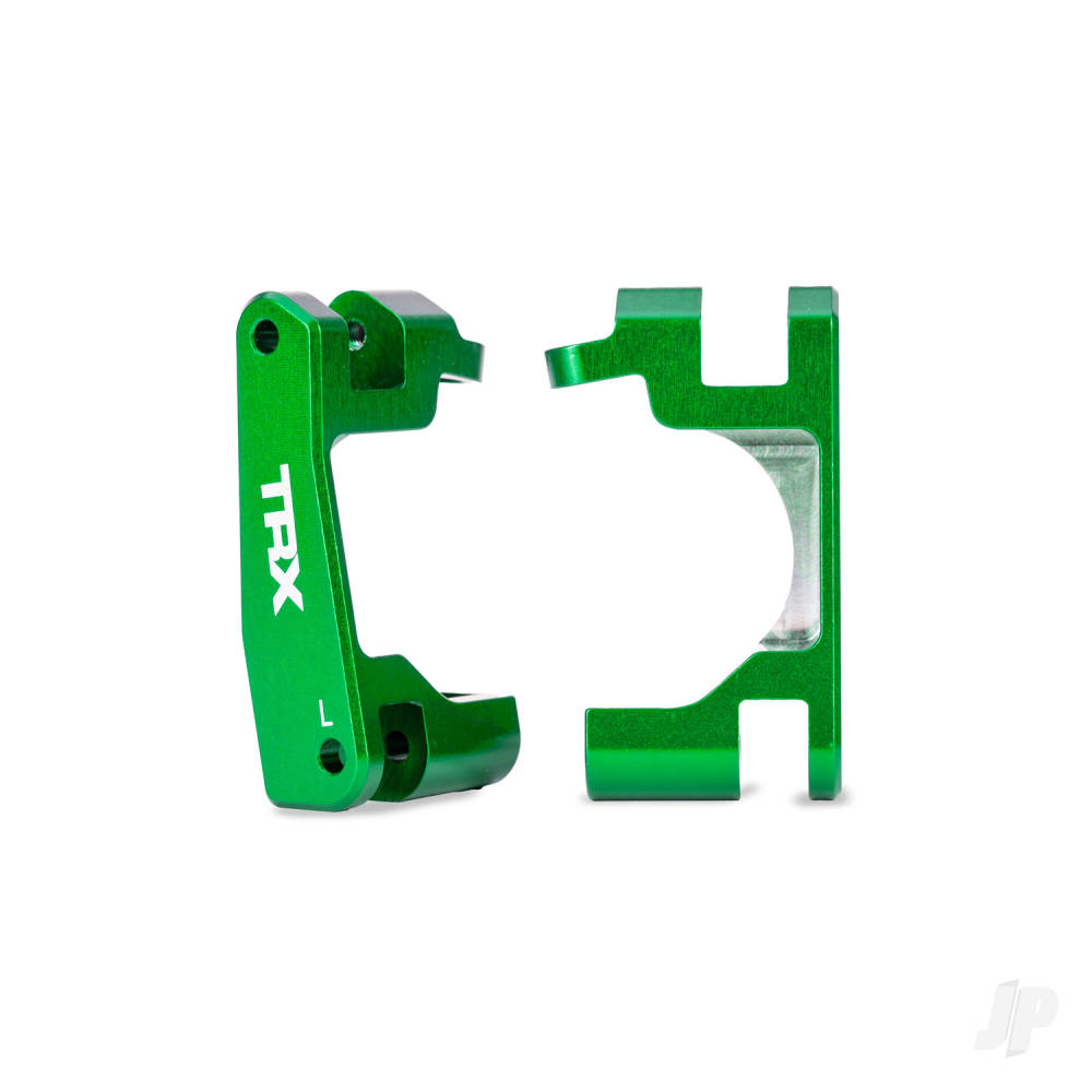 traxxas-caster-blocks-c-hubs-6061-t6-aluminium-green-anodised-left-right-for-use-with-9080-upgrade-kit