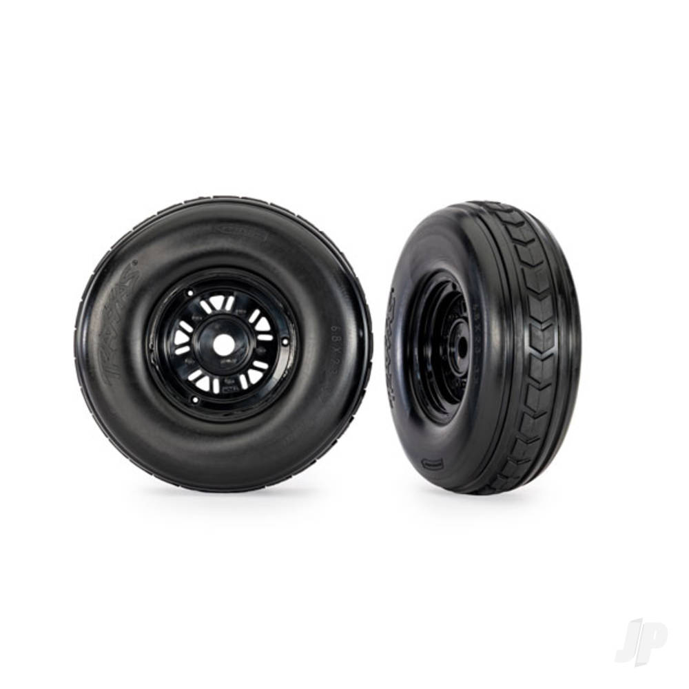 traxxas-wheels-tyres-assembled-glued-pro-scale-sand-car-black-wheels-dual-profile-tyres-32-outer-49-inner-foam-inserts-front-1-left-1-right