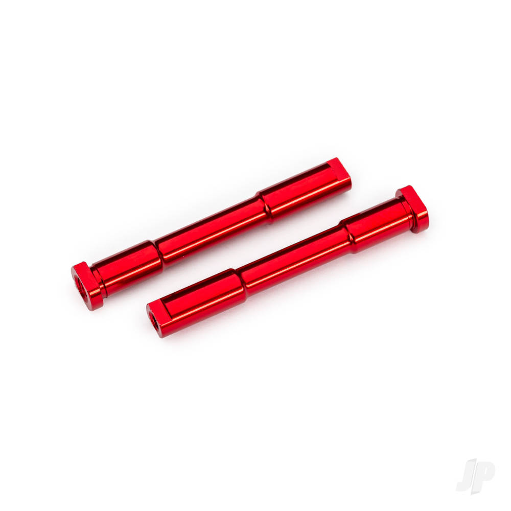 Traxxas Bellcrank posts, steering (aluminium, Red-anodised)