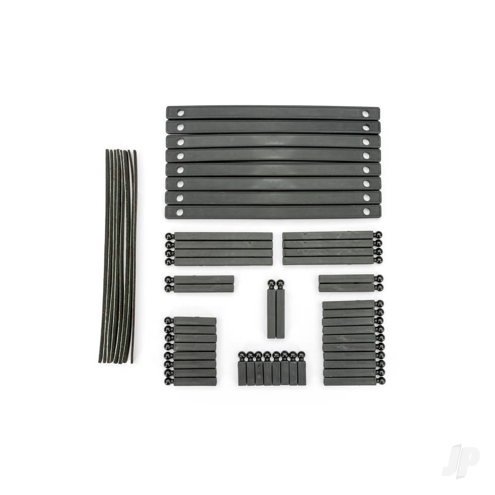 Traxxas Support posts, boat trailer (17mm (8), 30mm (8), 35mm (2), 37mm (8), 38mm (2), 40mm (2), 43mm (2), 65mm (4), 70mm (4)) / bunk boards (8)