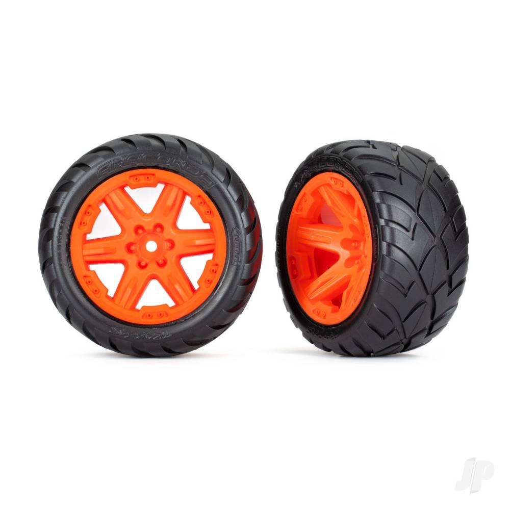 traxxas-tyres-wheels-assembled-glued-28in-rxt-orange-wheels-anaconda-tyres-foam-inserts-4wd-electric-frontrear-2wd-electric-front-only-2-tsm-rated