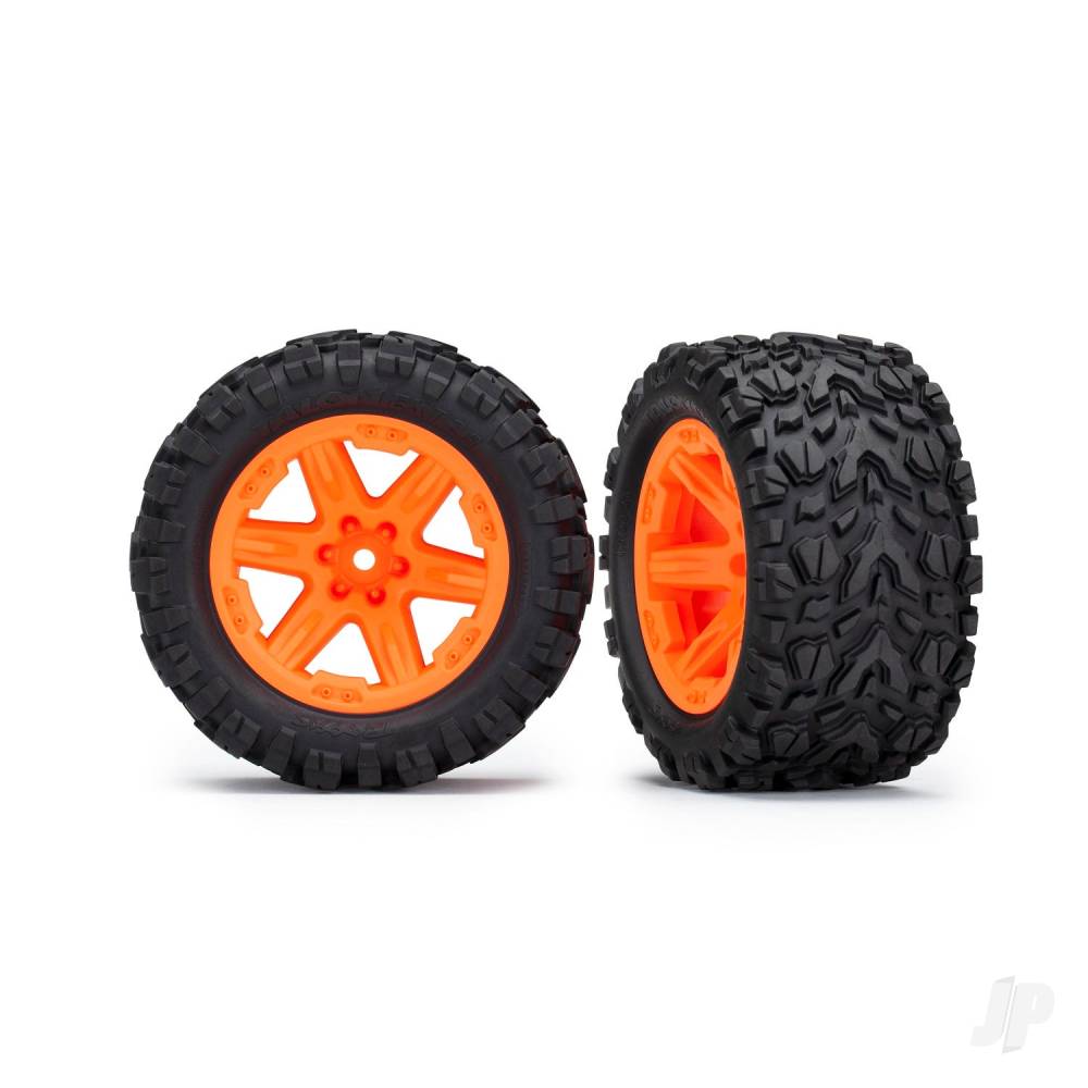 traxxas-tyres-wheels-assembled-glued-28-rxt-orange-wheels-talon-ext-tyres-foam-inserts-4wd-electric-frontrear-2wd-electric-front-only-2-tsm-rated