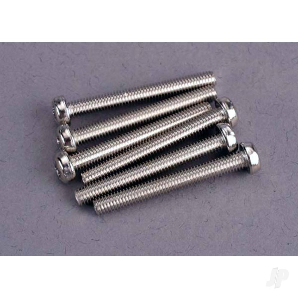 Traxxas Screws, 3x25mm roundhead machine (6 pcs)
