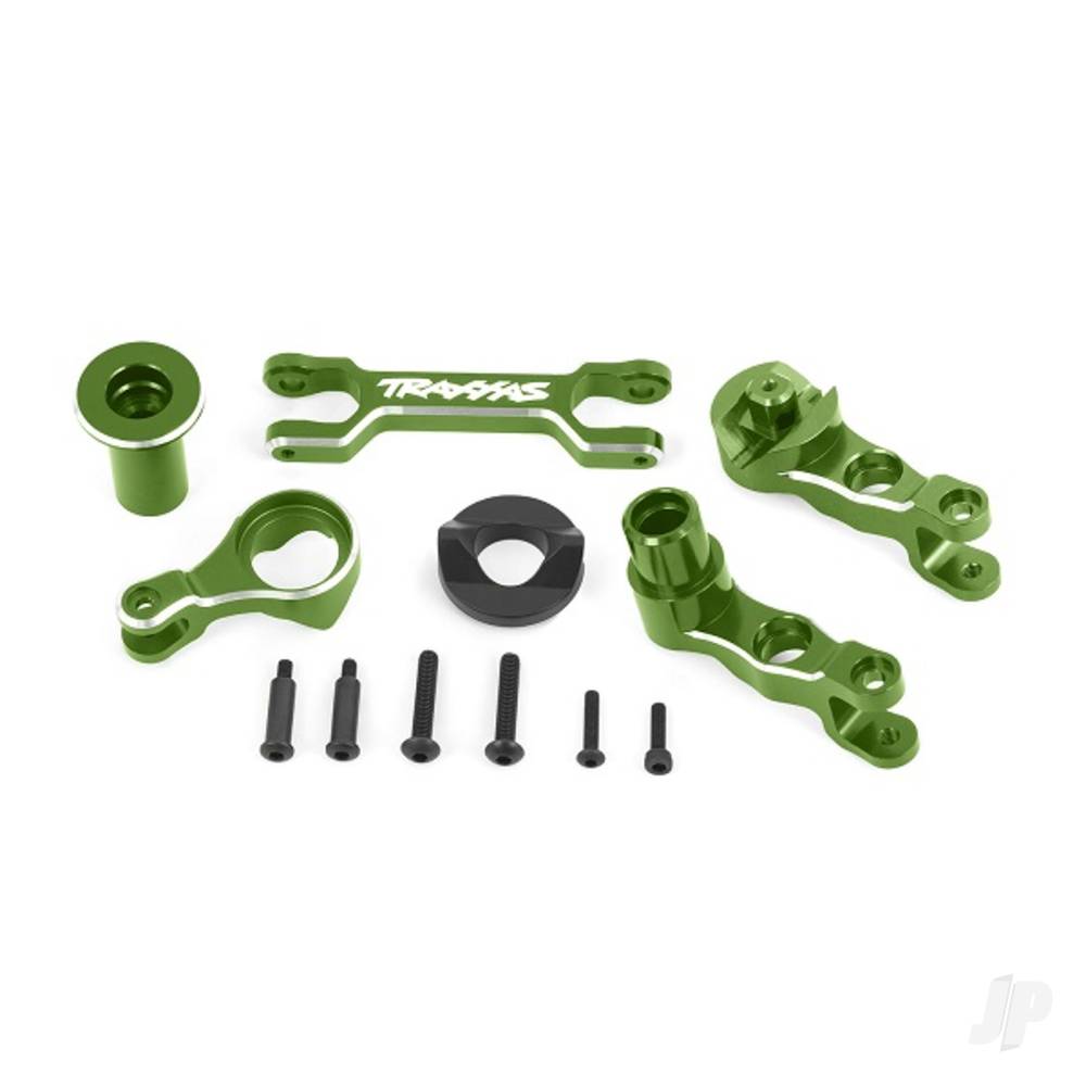 traxxas-steering-bellcranks-left-right-drag-link-6061-t6-aluminium-green-anodised-fits-x-maxx