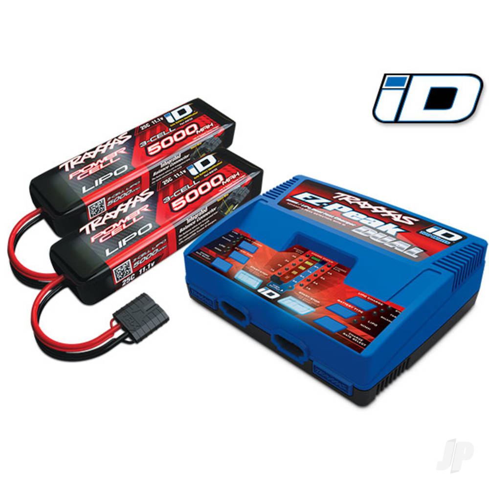traxxas-id-completer-pack-with-1x-ez-peak-dual-charger-2x-lipo-3s-5000mah-battery