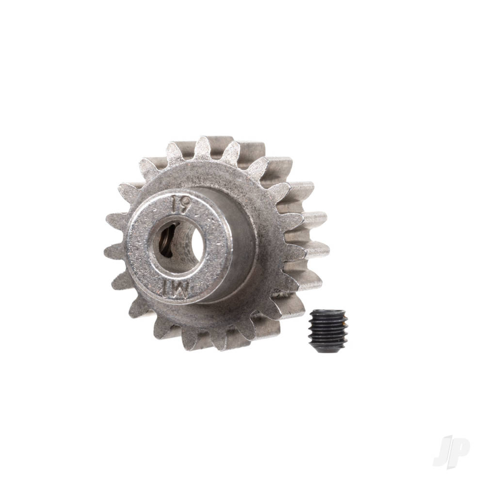traxxas-gear-19-t-pinion-10-metric-pitch-fits-5mm-shaft-set-screw-for-use-only-with-steel-spur-gears