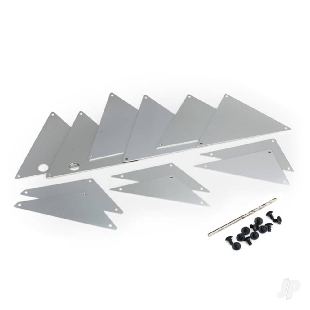 Traxxas Tube Chassis, inner panels (Silver aluminium) (Front (2 pcs) / wheel well (4 pcs) / middle (4 pcs) / Rear (2 pcs))