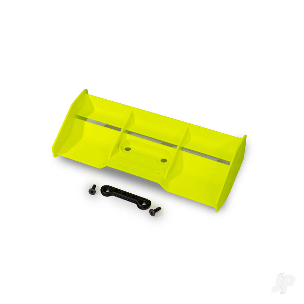 Traxxas Wing, race, low profile (Yellow) / wing washer / 4x12mm FCS (2 pcs)