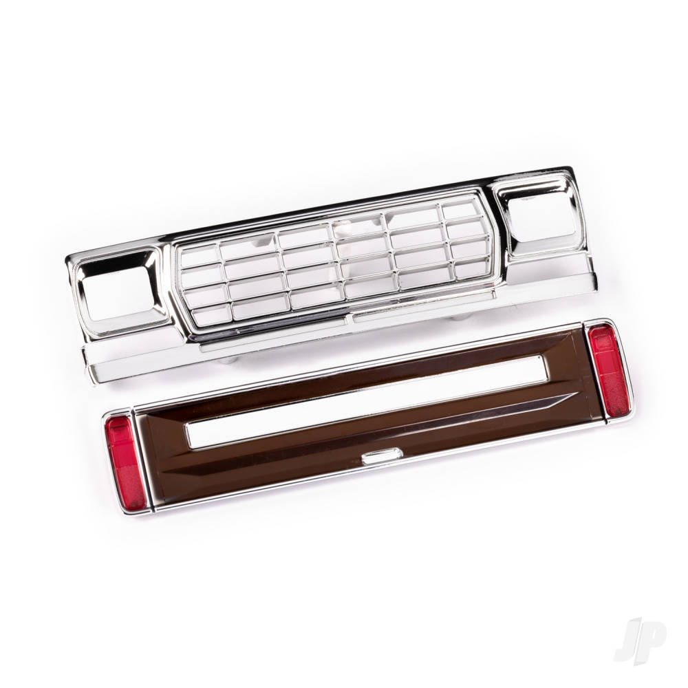 traxxas-front-grille-tailgate-panel-brown-led-lenses-rear-left-right-fits-9812-body