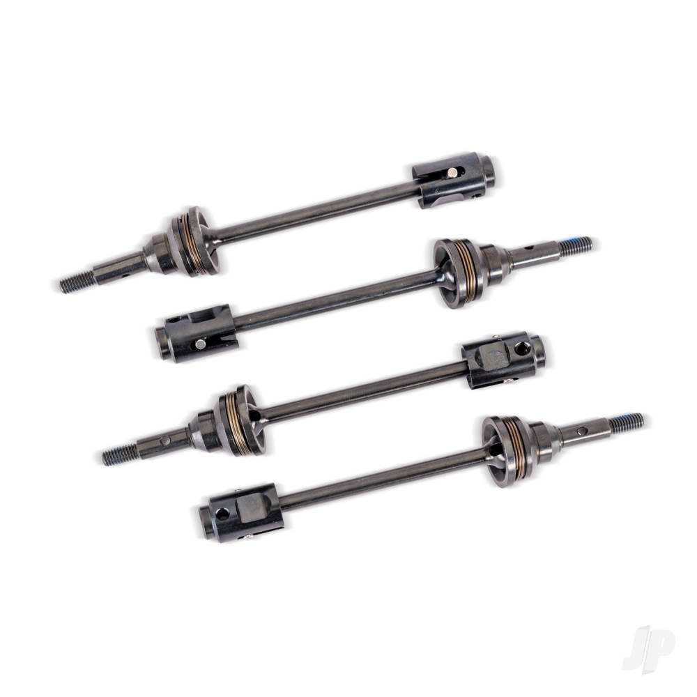 Traxxas Driveshafts, steel constant-velocity (assembled), front or rear (4), drive cups (4), screw pins (4) (for use with #10790 Mini Maxx WideMaxx suspension kit)