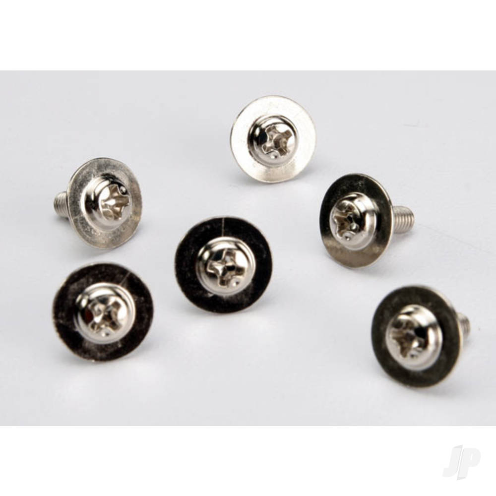 Traxxas Screws, 3x8mm washerhead machine (large head for motor mount) (6 pcs)