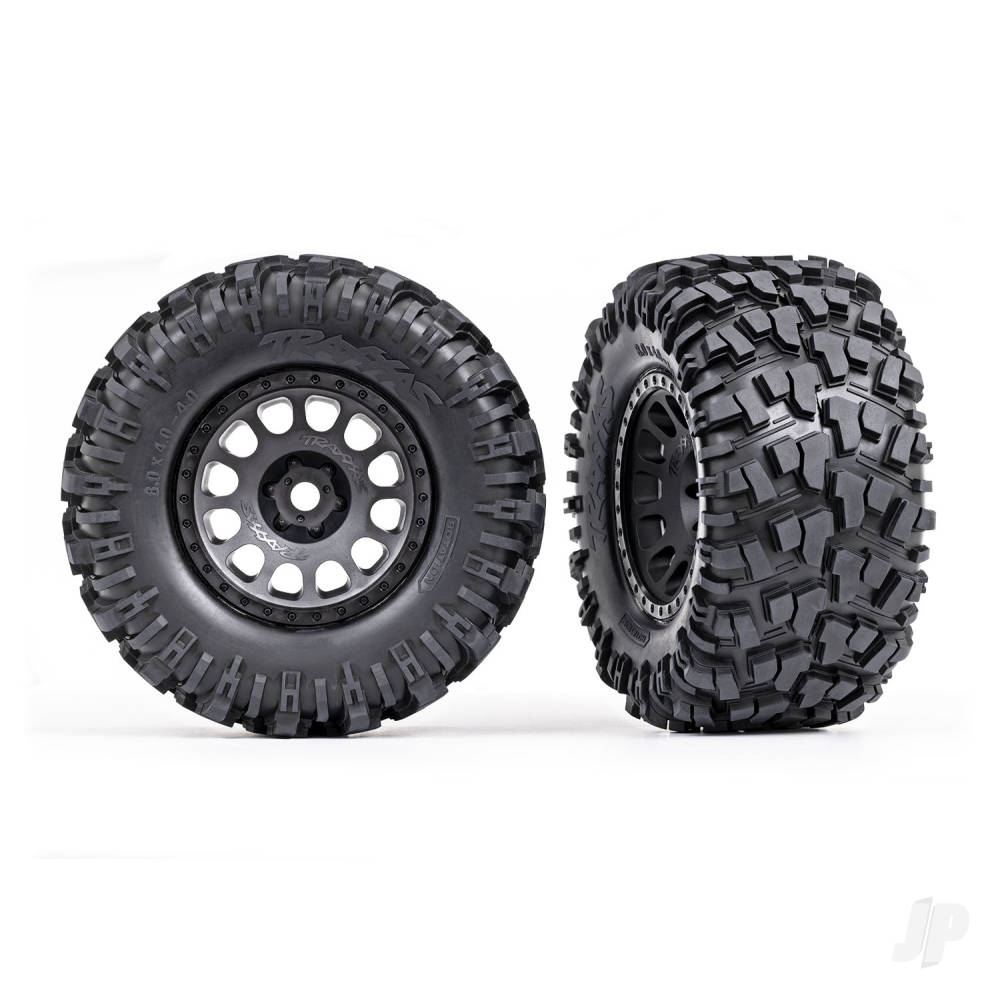 traxxas-tyres-wheels-assembled-glued-xrt-race-black-wheels-maxx-at-tyres-foam-inserts-left-right