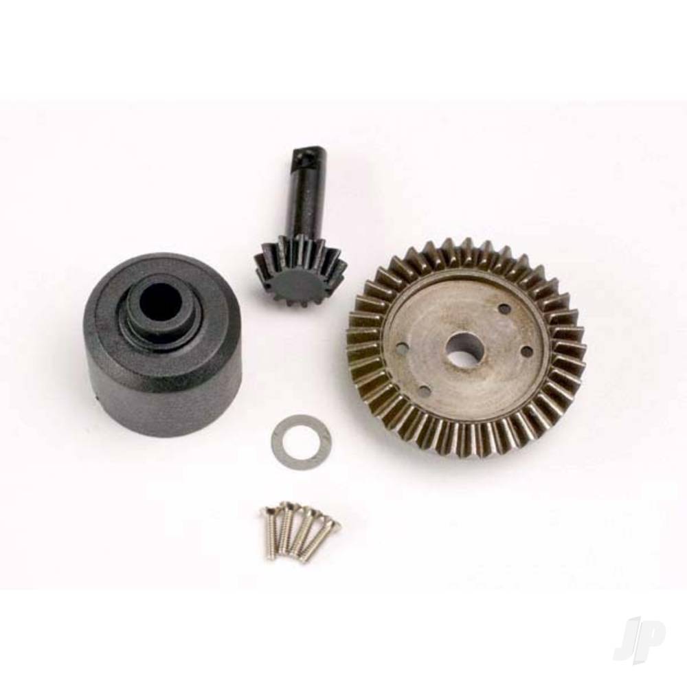 Traxxas Ring 37-T / 13-T Pinion Gear / diff carrier / 6x10x0.5mm PTFE-coated washer (1pc) / 2x8mm countersunk machine screws (4 pcs)