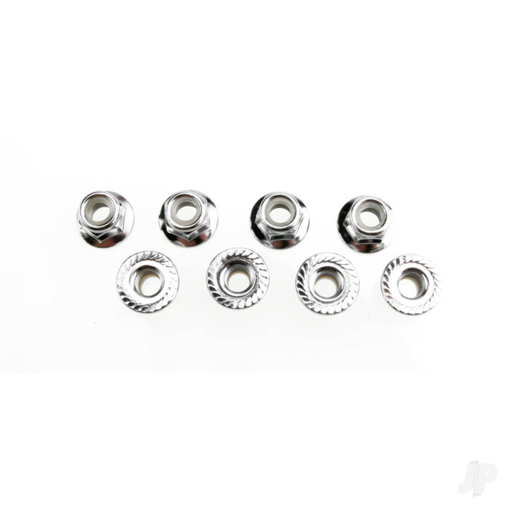 traxxas-nuts-5mm-flanged-nylon-locking-steel-serrated-8-pcs