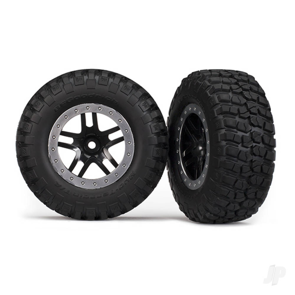 Traxxas Tyres & Wheels, Assembled Glued BFGoodrich Mud-Terrain T / A KM2 Tyres (2 pcs)