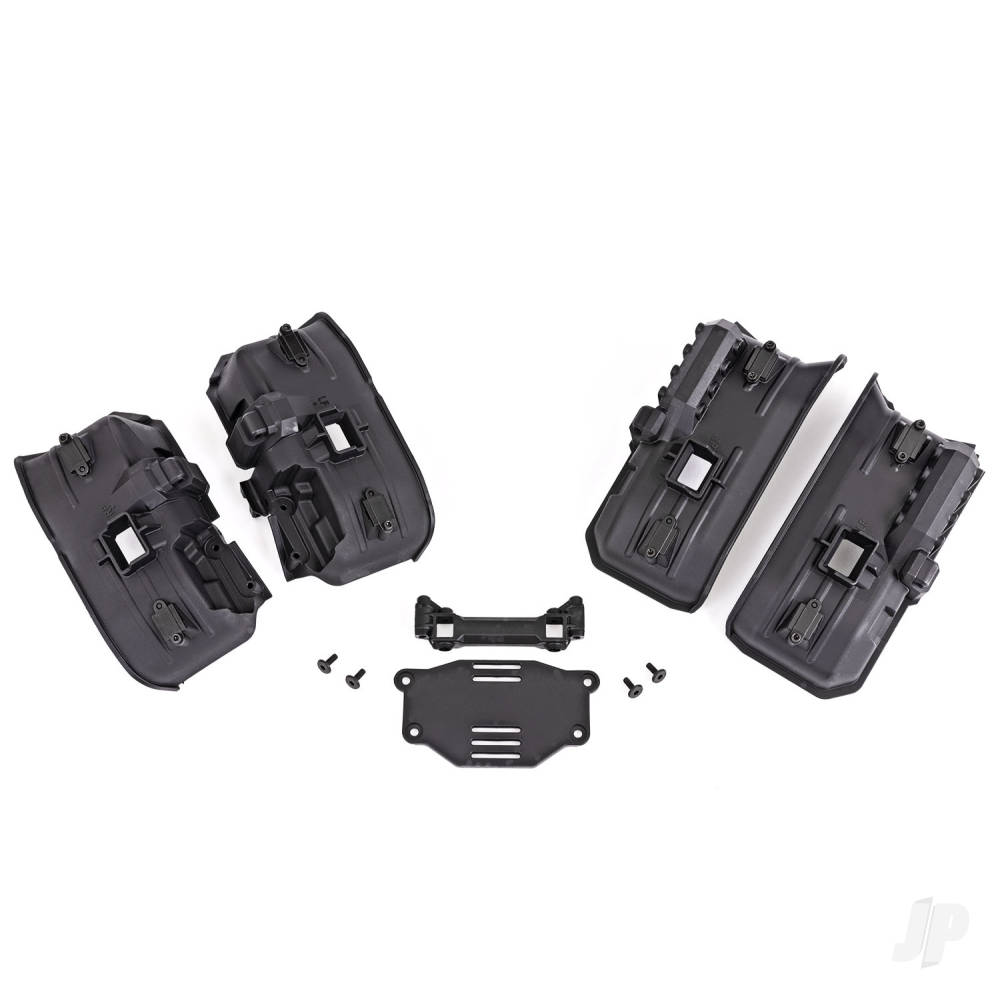 traxxas-fenders-inner-wide-front-rear-2-each-rock-light-covers-8-battery-plate-3x8-flat-head-screws-4-for-clipless-body-mounting