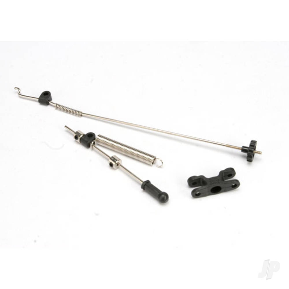 Traxxas Linkage Set, throttle & brake (Jato) (includes servo horn, rod guides, brake spring, brake adjustment dial, rods (wires), throttle return spring, hardware)