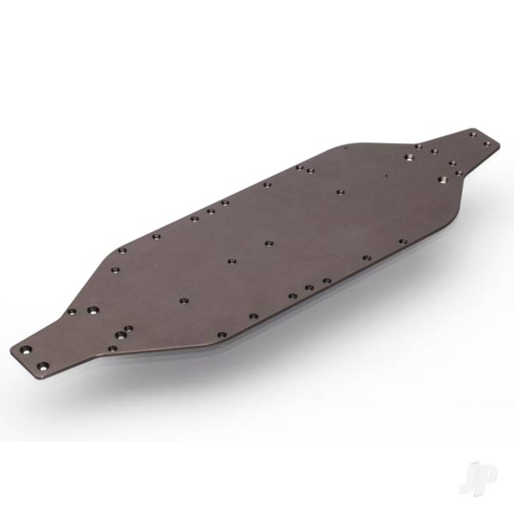 Traxxas Chassis, 6061-T6 aluminium (Dark Titanium anodised)