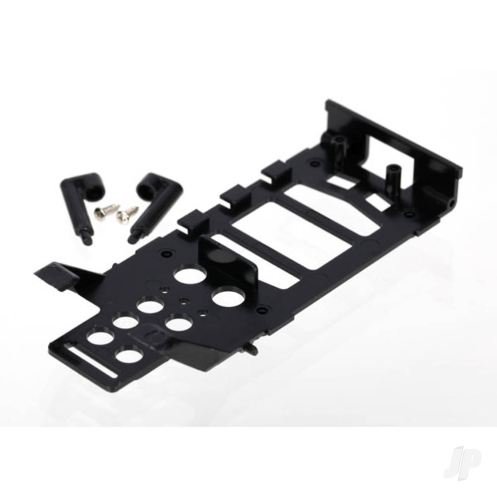 Traxxas Main frame, battery holder (1pc) / canopy mounting posts (2 pcs) / screws (2 pcs)