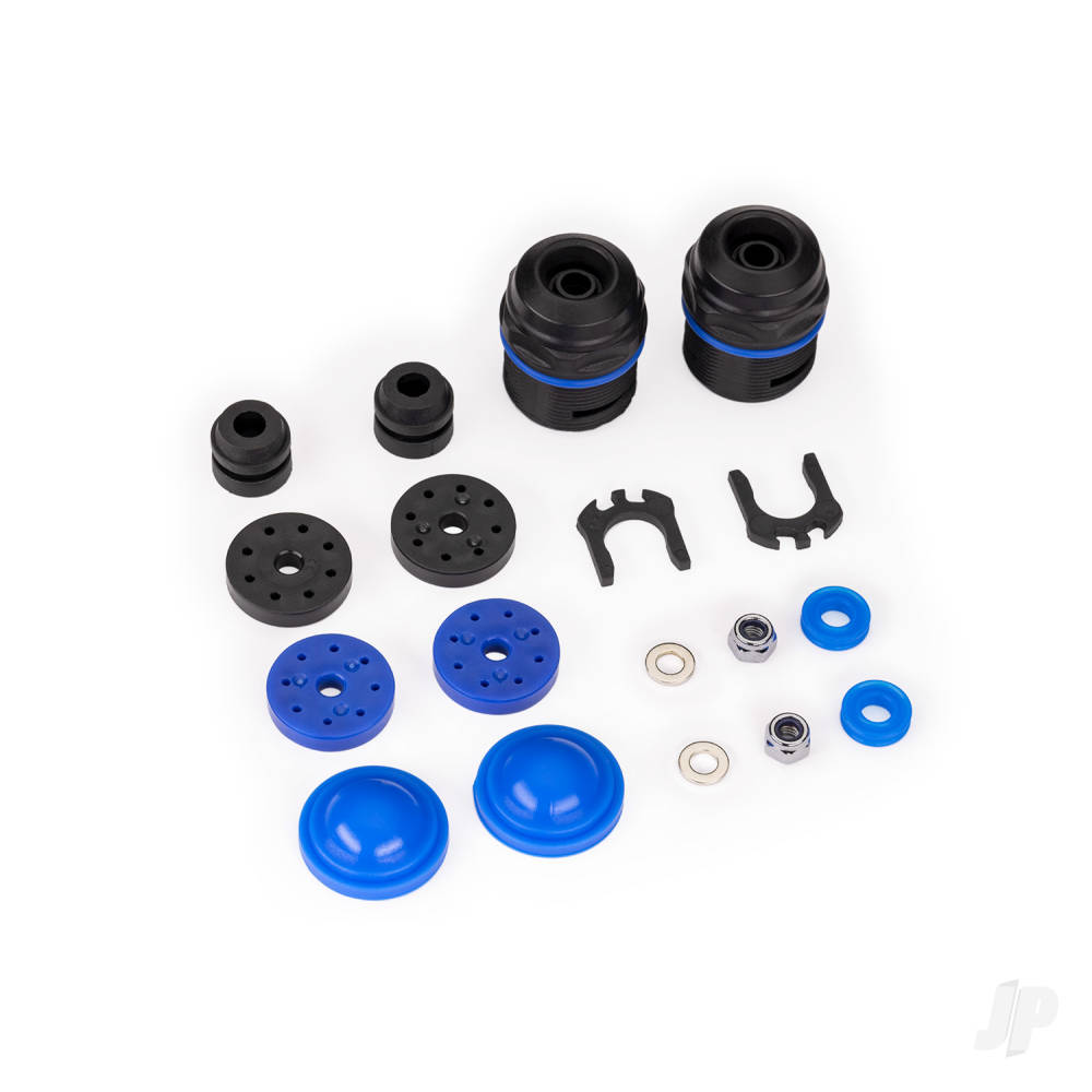 traxxas-rebuild-kit-gtx-shocks-lower-cartridge-assembled-pistons-piston-nuts-bladders-renews-2-shocks