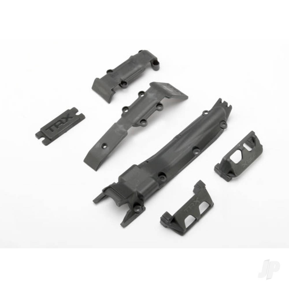 traxxas-skid-plate-set-front-1pc-rear-1pc-transmission-1pc-steering-servo-guards-2-pcs-steering-servo-cover-plate-1pc