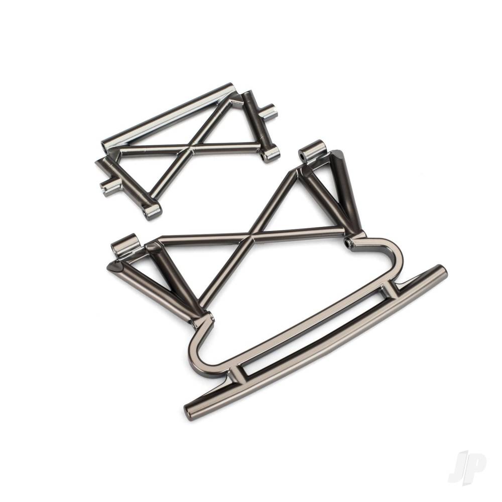 traxxas-bumper-front-bumper-support-satin-black-chrome-plated