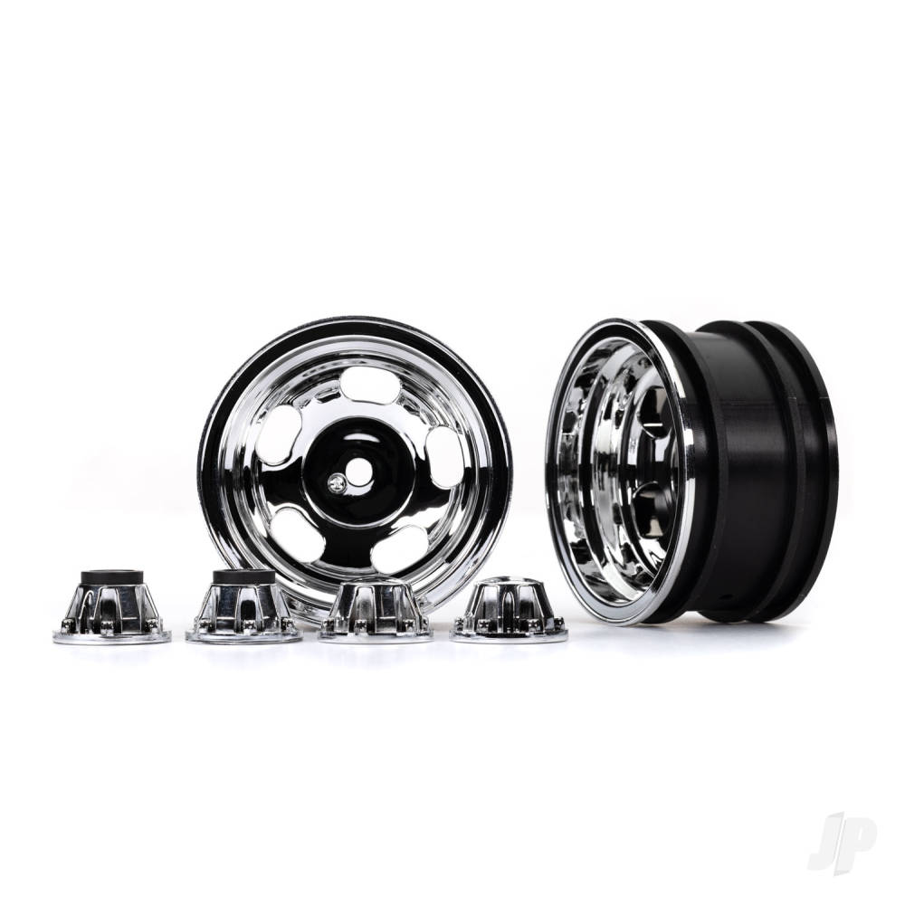 traxxas-wheels-22in-chrome-2-centre-caps-2-requires-8255a-extended-thread-stub-axle