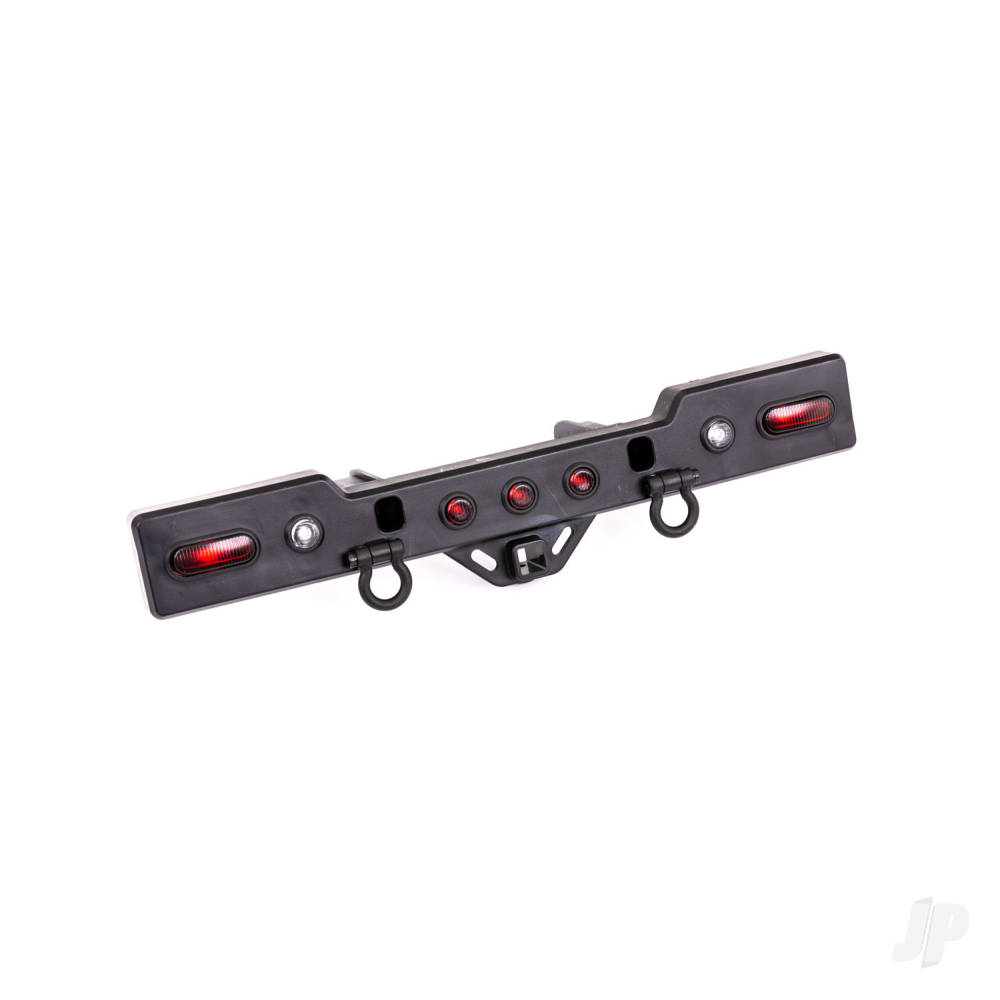 Traxxas Bumper, Rear (Black Chrome) (assembled with lenses)