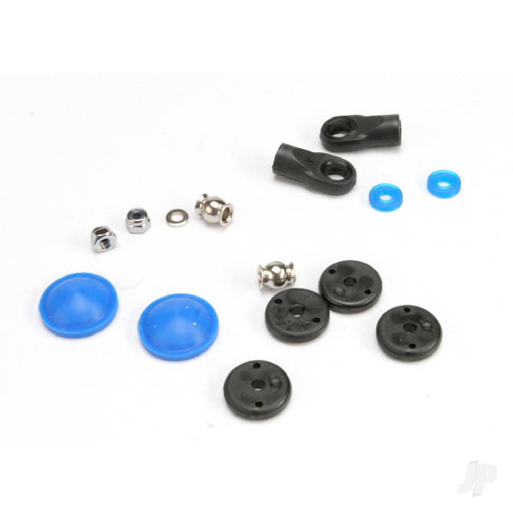 Traxxas Rebuild kit, GTR composite shocks (x-rings, bladders, all pistons, piston nuts, shock rod ends) renews 2 shocks
