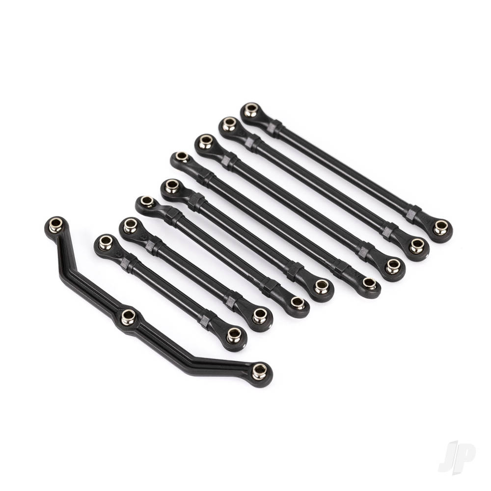 traxxas-suspension-link-set-complete-front-rear-includes-steering-link-1-front-lower-links-2-front-upper-links-2-rear-links-4-assembled-with-hollow-balls-fits-118-scale-vehicles-with-long-wheelbase
