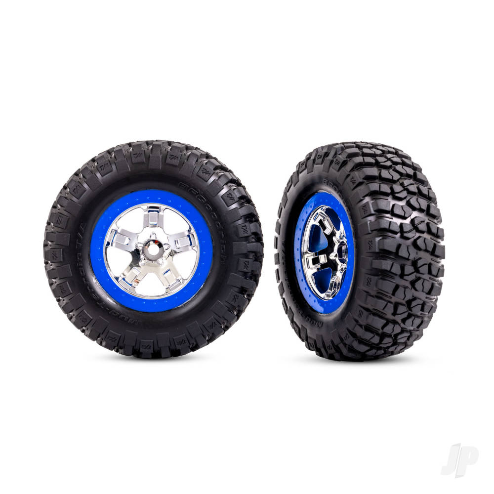 traxxas-tyres-wheels-assembled-glued-sct-chrome-blue-beadlock-style-wheels-bfgoodrich-mud-terrain-ta-km2-tyres-foam-inserts-2-2wd-front