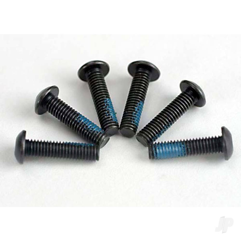 Traxxas Screws, 3x12mm button-head machine (6 pcs) (Starter attachment screws with Threadlock)